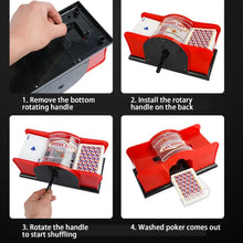 Card Shuffler 2 Deck Automatic Shuffle Machine Poker Cards Hand Manual Card Shuffler Playing Card Shuffler Mixer for Home Party